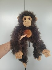 KEEL TOY CHIMPANZEE MONKEY FLOPPY SOFT PLUSH TOY 14”   HUGGABLE  BROWN