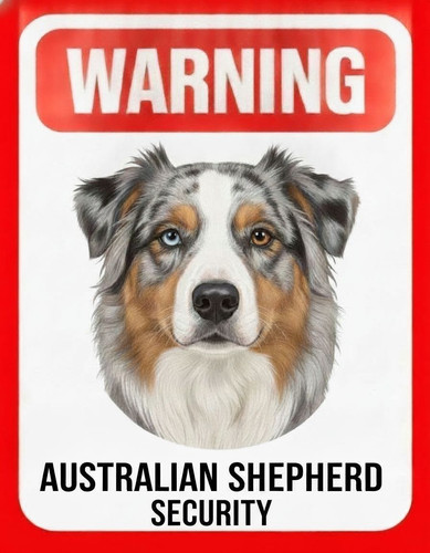Warning australian shepherd - warning,