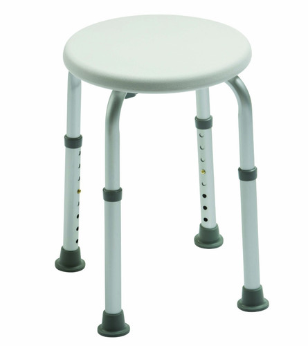 Adjustable round shower stool - adjustable,