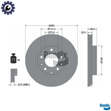 2x BRAKE DISC BDS1672 FOR