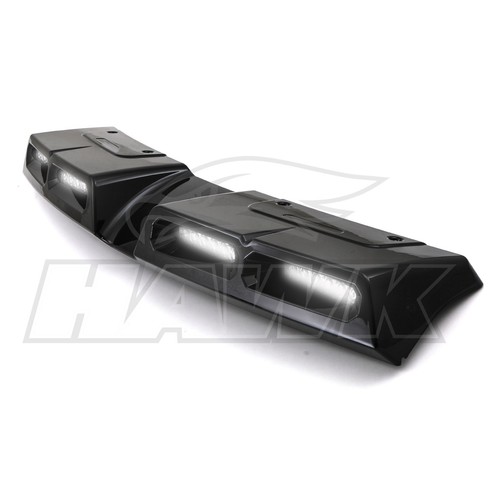 Black quad led roof light - black,