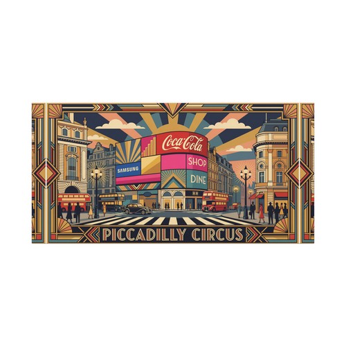 Piccadilly circus vintage art - piccadilly,
