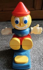 Vintage 1980's Unimax Fall Down Clown Toy Complete