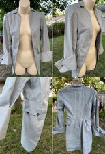 VTG 1920s Suit Jacket Blazer Art Deco Gray Large Cuffs Women XS B28" W24"