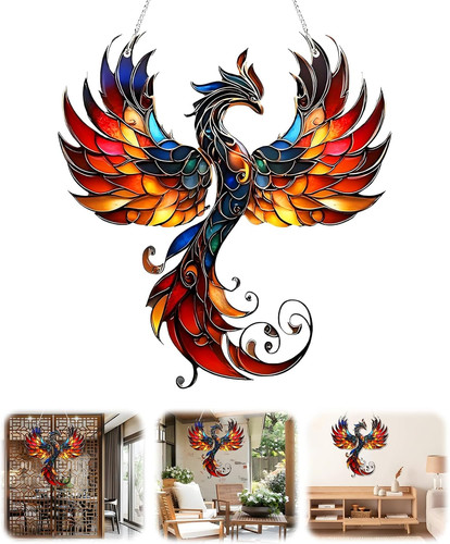 Phoenix suncatcher stained - phoenix,