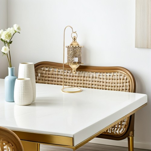 Golden iron birdcage candle - iron,