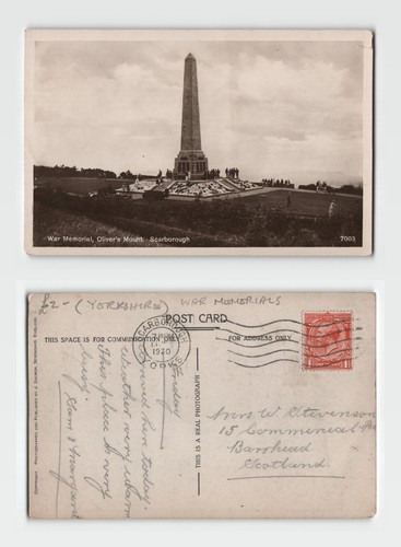 Postcard war memorial - postcard,