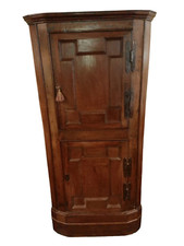 Antique Oak Double Corner  Cupboard early 20th century