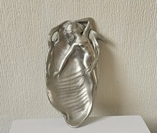 Vintage Art Nouveau Style Nude Lady Woman Figural Relief Design Trinket pin Dish