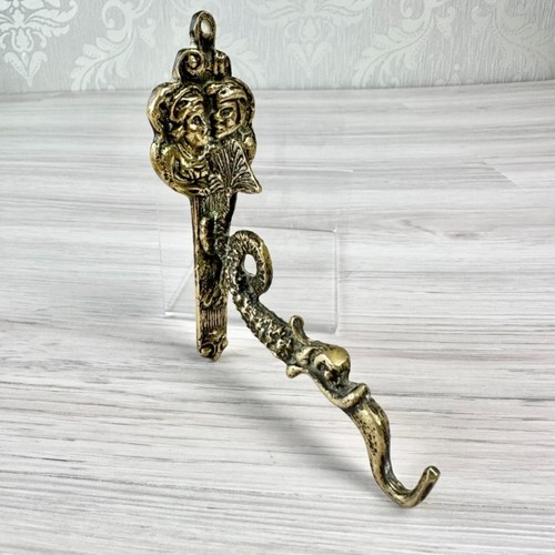 Vintage brass couple - fish, coat
