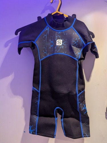 Kids wetsuit dark blue 5mm - kids,