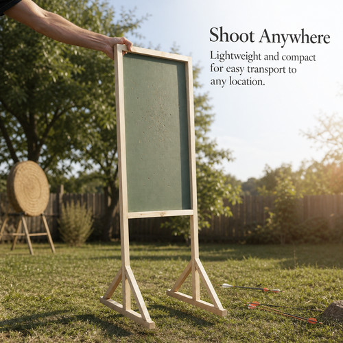 Wood metal shooting target - metal,