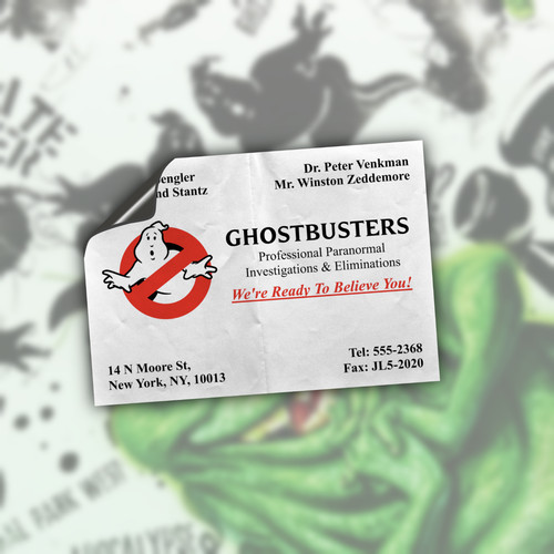 Ghostbusters business card - ghostbusters,