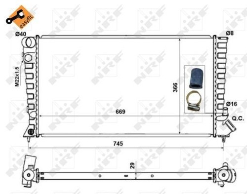 Nrf radiator for peugeot 306 - for,