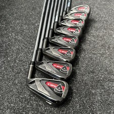 CALLAWAY RAZR X BLACK IRONS / 4-SW / TRUE TEMPER M-10 XP UNIFLEX SHAFTS