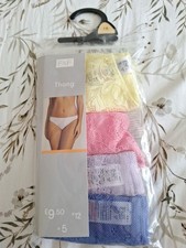 F&F New Pack of 4 X Thongs