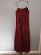 Bridesmaid / Formal dress, claret/wine colour, full-length, matching wrap. 