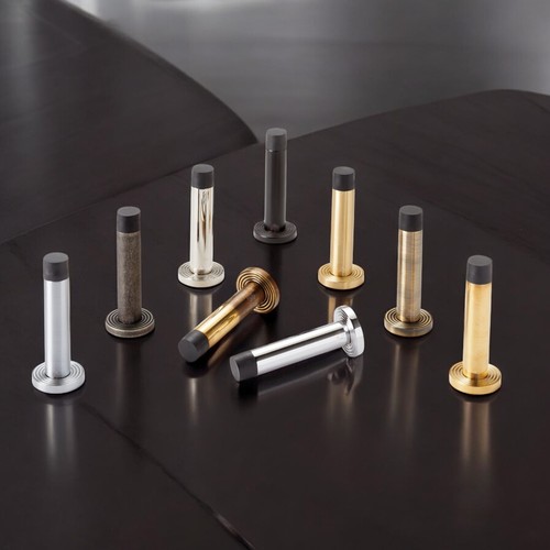 Reeded solid brass cylinder - reeded,