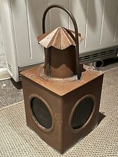 Vintage Copper Lamp - Nautical Railway Carriage - Red & Green