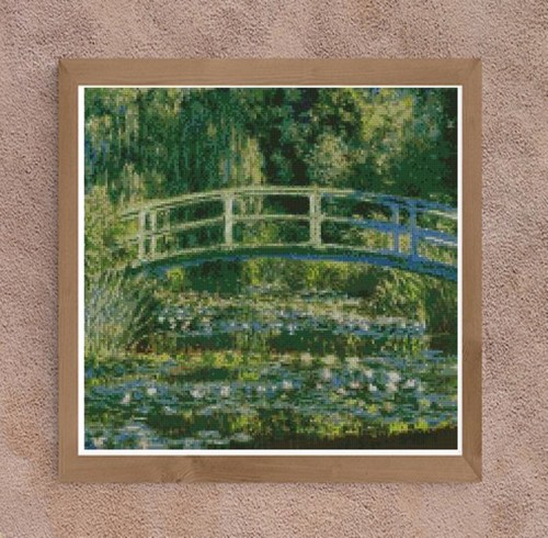Monet japanese bridge counted - japanese,
