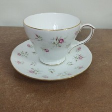 Vintage, Duchess 'Marie' Pattern, Tea Cup & Saucer With Pink Roses