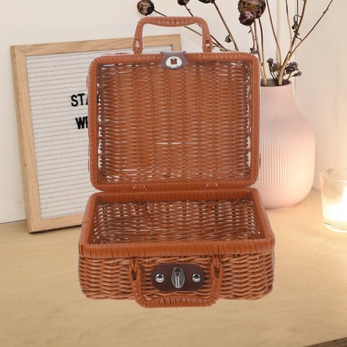 Woven suitcase vintage box - woven,