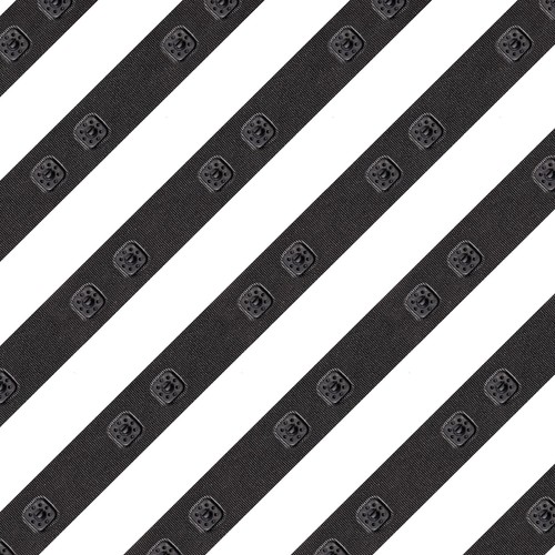 Popper tape white black - white,