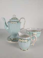 Royal Crown Staffordshire Floral Pattern Small Teapot,Stand Sugar Bowl & Creamer