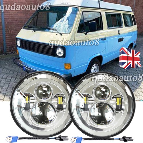 Pair chrome 7inch - 7inch, led