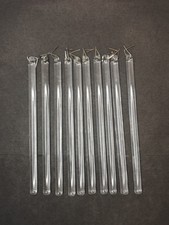 10 Clear Glass Chandelier Stick Rods Droplets 15cm Christmas Icicle Decorations
