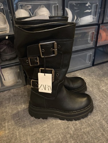 Zara women black leather - women’s,