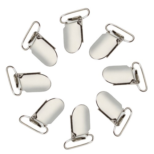 10pcs metal suspender clips - metal,