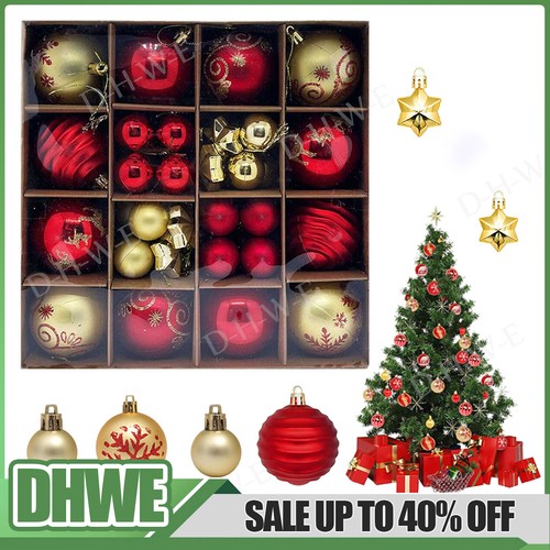 44x large christmas baubles - 44x,