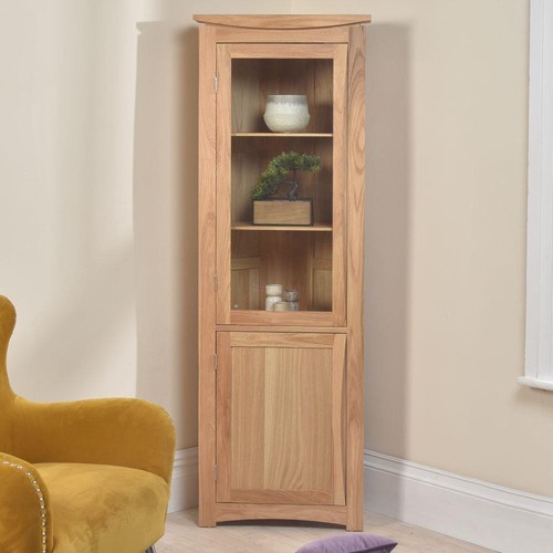 Solid oak corner display - solid,