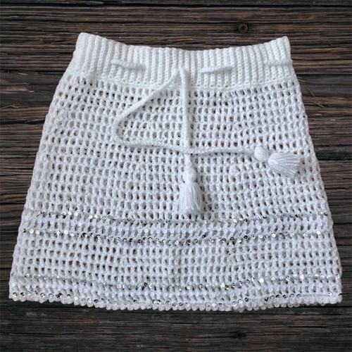 Handmade white crochet mini - handmade,