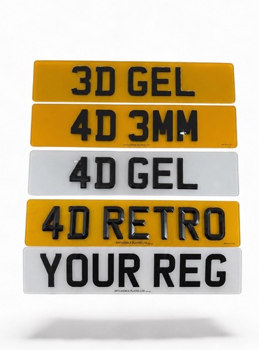 3mm gel number plates - 3d,