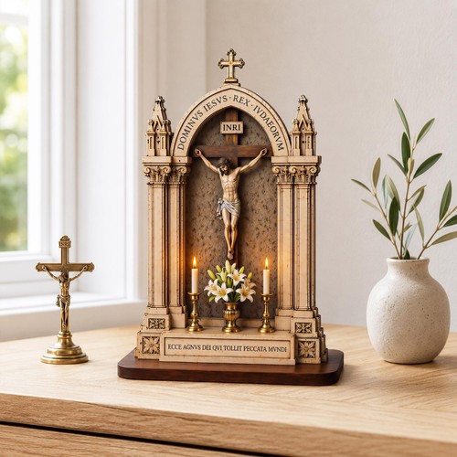 Jesus crucifix layered wooden - jesus,