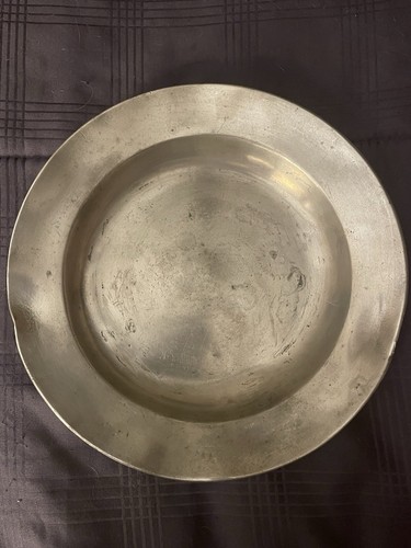 Antique pewter charger from - antique,