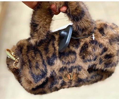 Catwalk brown leopard faux fur - brown,