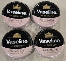Vaseline Lip Therapy - PINK BUBBLY - .6 oz - New LOT of 4