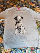 Girls Ladies Soft Knitted Top Jumper Dalmation Puppy Dog Design