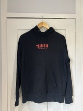 Trapstar Men’s Hoodie, Black With Red Logo Size S
