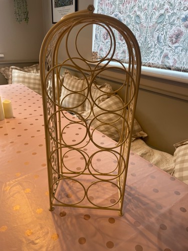 Cream metal bottle wine rack - 9,