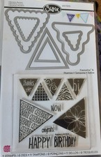 Sizzix Framelits Banners, Pennant 657915 Stamps & Dies Bunting Flags Rare