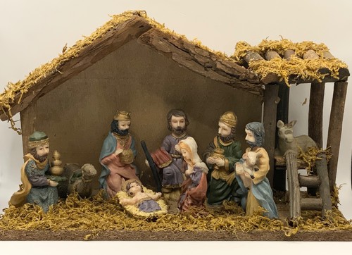 Vintage christmas nativity - vintage,