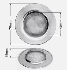 STAINLESS STEEL BATHTUB SINK SHOWER HAIR FOOD CATCHER DRAIN PLUG FILTER STRAINER