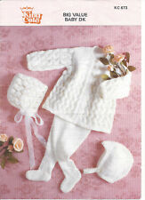 Knitting pattern for baby/reborn 4 piece pram set in double knitting