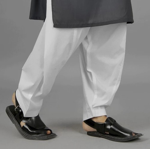 Men basic white shalwar - men's,