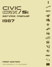 1987 Honda CRX SI Shop Service