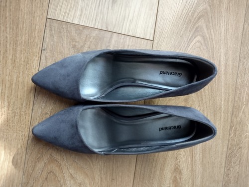 Grey heeled shoes graceland - grey,